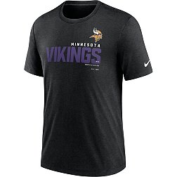 Nike Men's Minnesota Vikings Team Name Heather Black Tri-Blend T-Shirt