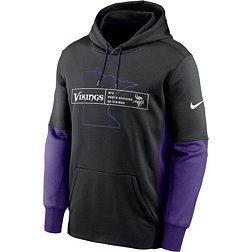 Nike Men's Minnesota Vikings Overlap Black Pullover Hoodie