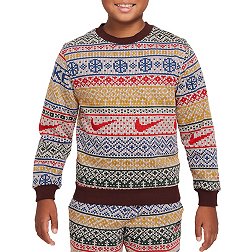 Nike Kids' Club Fleece Holiday Crewneck Sweatshirt