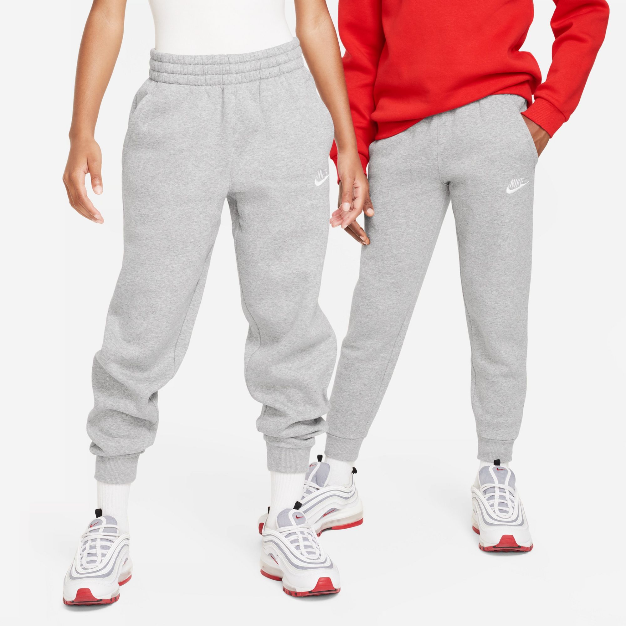 Nike Kids' Fit Sportswear Club Fleece Joggers Dk Grey Heather/Base Grey thumbnail