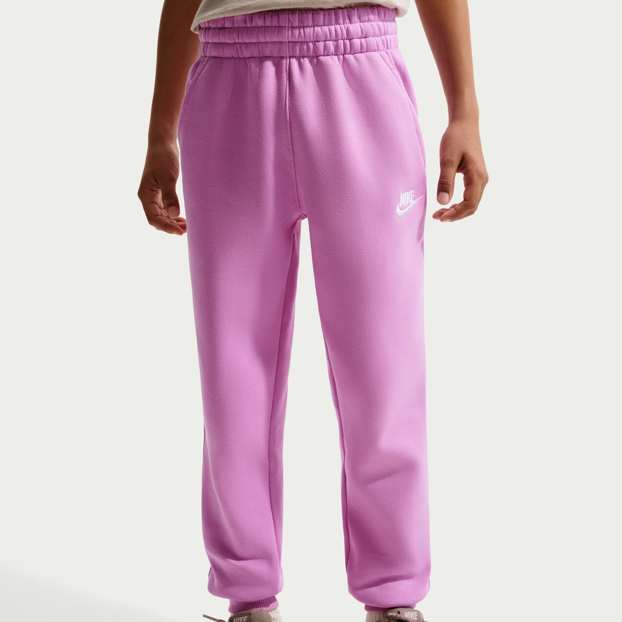 Nike Kids' Fit Sportswear Club Fleece Joggers Lt Magenta/White thumbnail