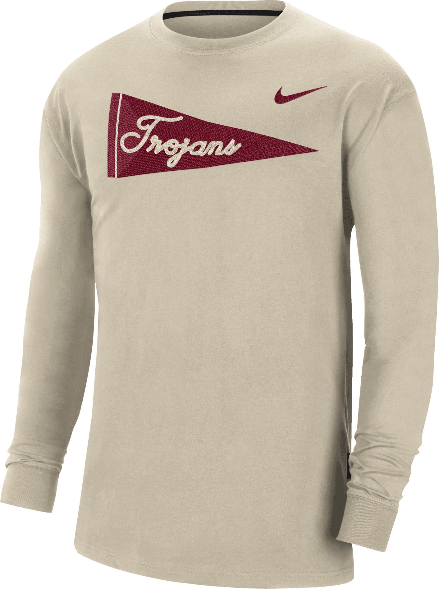 Nike Men's USC Trojans Tan Pennant College Pullover Crew Neck Sweatshirt
