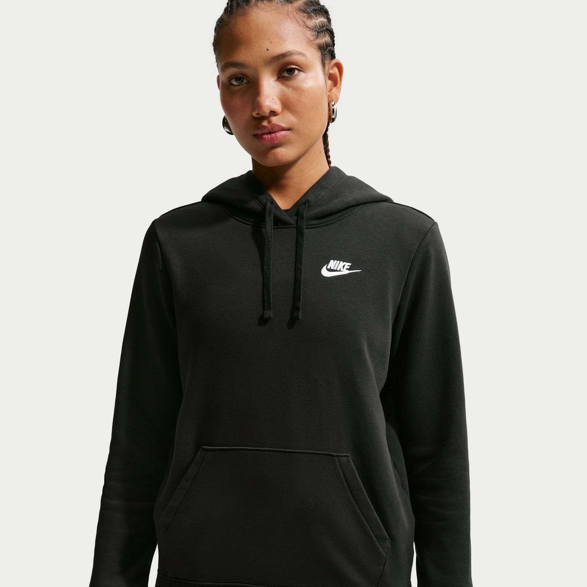 Nike Women's Sportswear Club Fleece Pullover Hoodie Black thumbnail