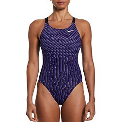 Nike Women's Drippy Check Fastback Swimsuit