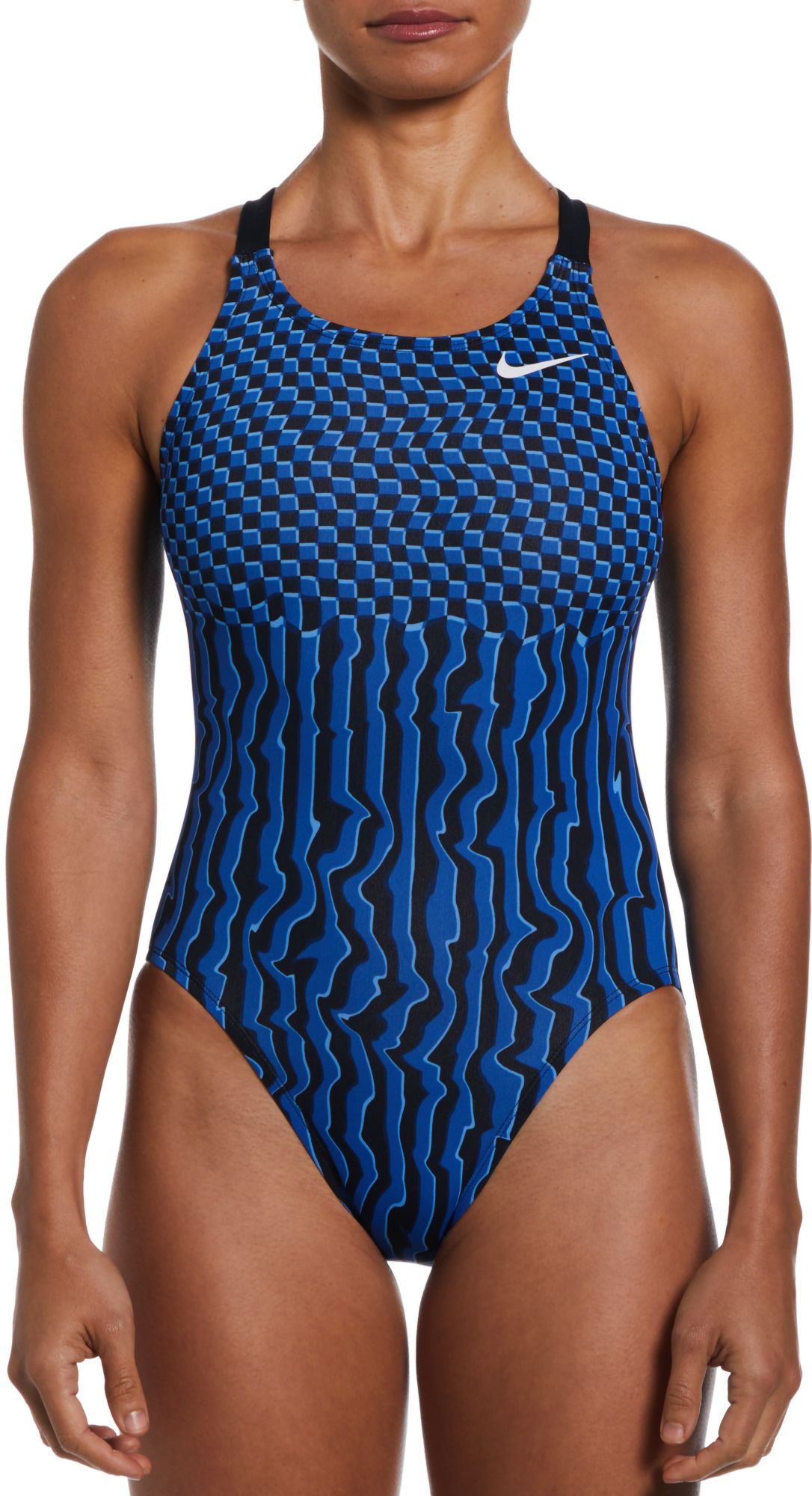 Nike Women's Drippy Check Fastback Swimsuit
