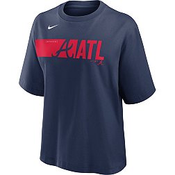 Nike Women's Atlanta Braves Navy Knock Boxy T-Shirt