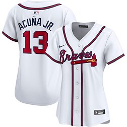 Nike Women's Atlanta Braves Ronald Acuña Jr. #13 White Limited Vapor Jersey