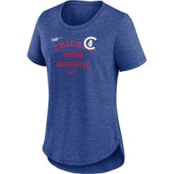 Nike Women's Chicago Cubs Blue Cooperstown Rewind T-Shirt