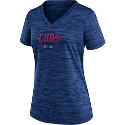 Nike Women's Chicago Cubs Blue Authentic Collection Velocity Practice T-Shirt