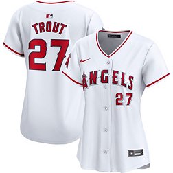 Nike Women's Los Angeles Angels Mike Trout #27 White Limited Vapor Jersey