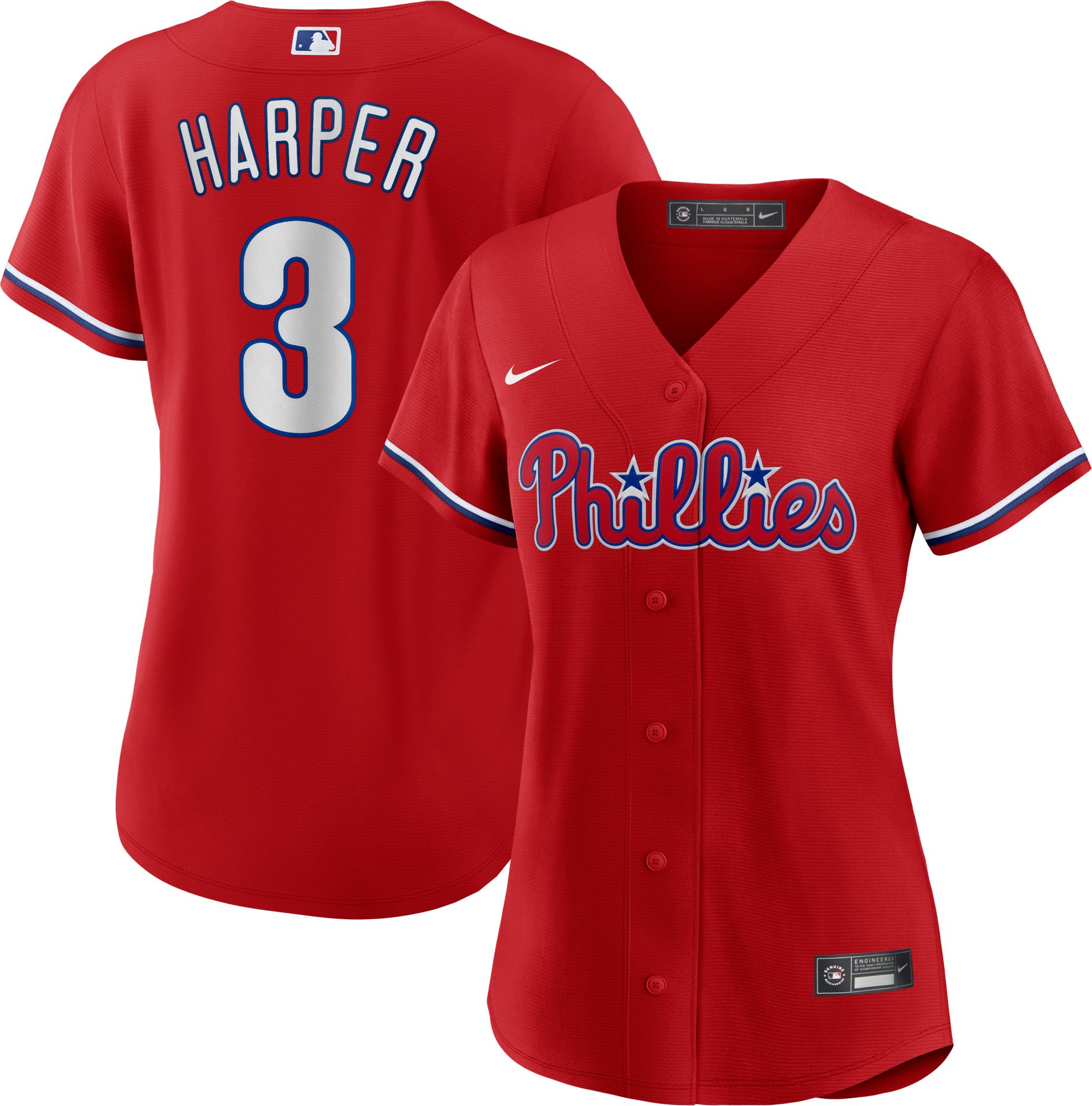 Philadelphia Phillies Split Replica Bryce Harper White/Gray Jersey