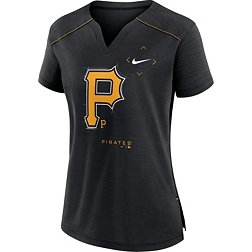 Pittsburgh Pirates New Era Women's Baby Jersey V-Neck T-Shirt - Black