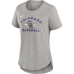 New Era Girls Colorado Rockies Purple Dipdye V-Neck T-Shirt