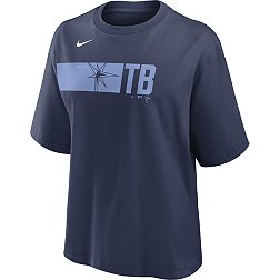 Nike Women's Tampa Bay Rays Navy Knock Boxy T-Shirt