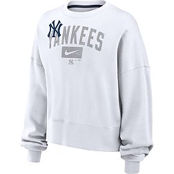 Nike Women's New York Yankees White Fleece Crew Neck Sweatshirt