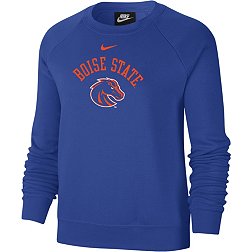 Nike Women's Boise State Broncos Blue Varsity Arch Logo Crew Neck Sweatshirt