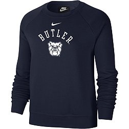 Nike Women's Butler Bulldogs Blue Varsity Arch Logo Crew Neck Sweatshirt