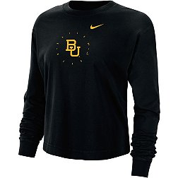 Nike Men's Baylor Bears Black Boxy Long Sleeve Cropped T-Shirt