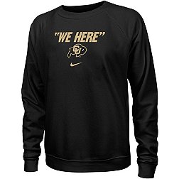 Nike Women's Colorado Buffaloes Black We Here Crew Neck Pullover Sweatshirt