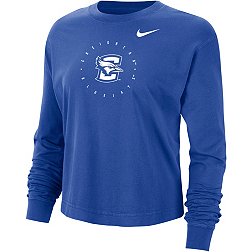 Nike Men's Creighton Bluejays Blue Boxy Long Sleeve Cropped T-Shirt