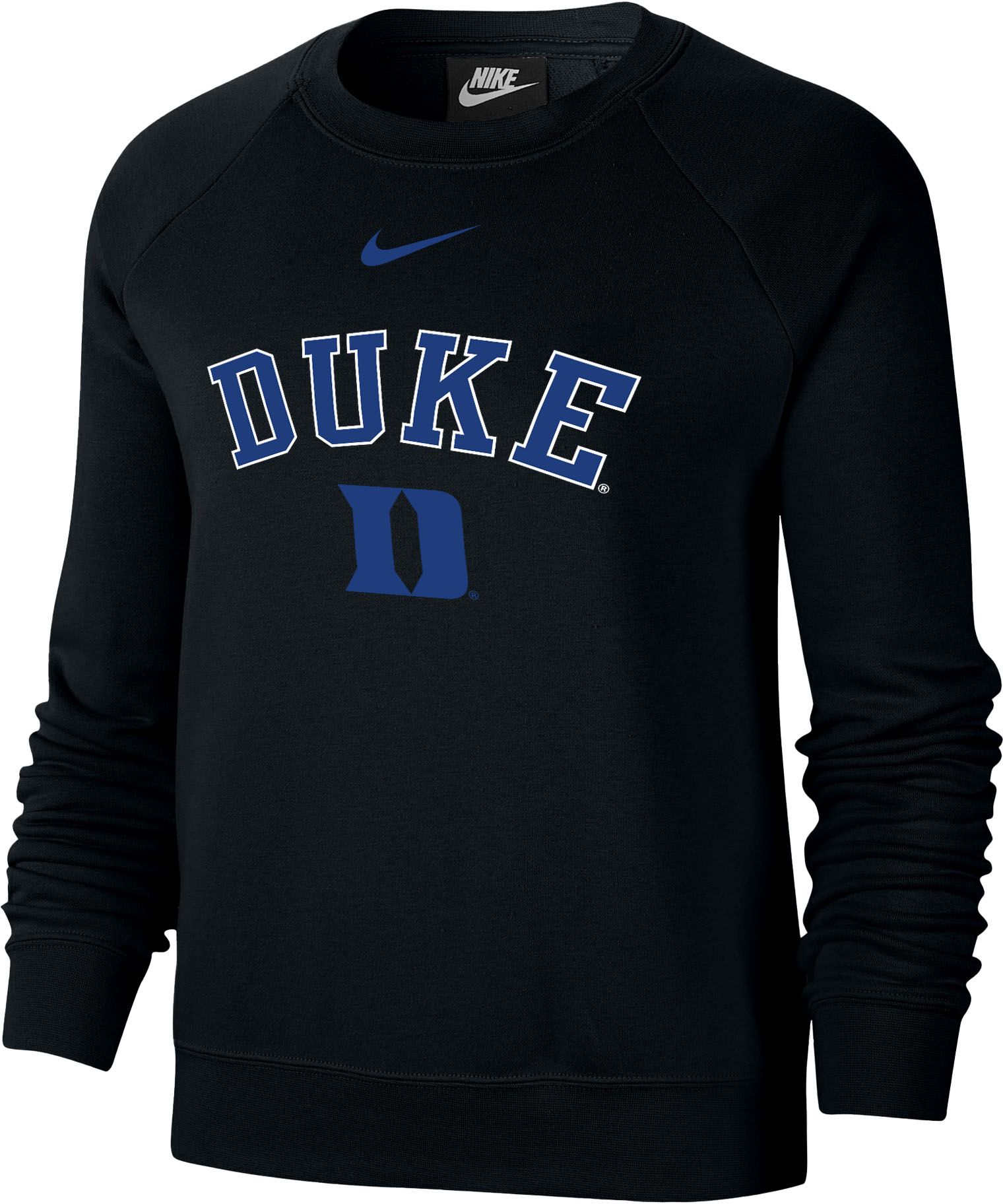 Nike Women's Duke Blue Devils Black Varsity Crew Neck Sweatshirt