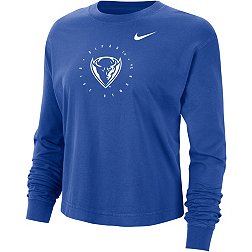 Nike Men's DePaul Blue Demons Royal Blue Boxy Long Sleeve Cropped T-Shirt
