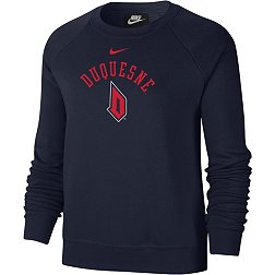 Nike Women's Duquesne Dukes Blue Varsity Arch Logo Crew Neck Sweatshirt