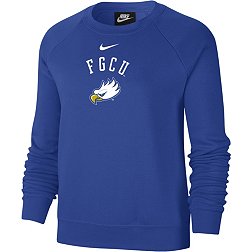 Nike Women's Florida Gulf Coast Eagles Cobalt Blue Varsity Arch Logo Crew Neck Sweatshirt