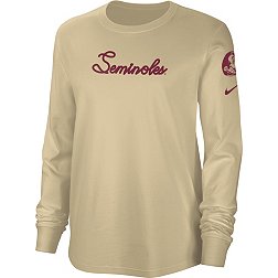 Nike Women's Florida State Seminoles Gold Cotton Letterman Long Sleeve T-Shirt
