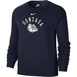 Nike Women's Gonzaga Bulldogs Blue Varsity Arch Logo Crew Neck Sweatshirt