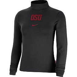 Nike Women's Ohio State Buckeyes Black Essential Mock Neck Long Sleeve Shirt