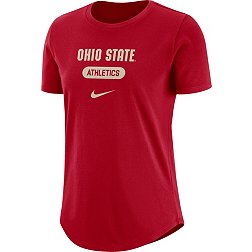 Nike Women's Ohio State Buckeyes Scarlet University Athletics Pill Swoosh T-Shirt