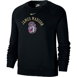 Nike Women's James Madison Dukes Black Varsity Arch Logo Crew Neck Sweatshirt