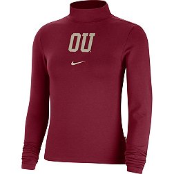 Nike Women's Oklahoma Sooners Crimson Essential Mock Neck Long Sleeve Shirt