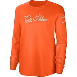 Nike Women's Oklahoma State Cowboys Orange Cotton Letterman Long Sleeve T-Shirt
