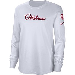 Nike Women's Oklahoma Sooners White Cotton Letterman Long Sleeve T-Shirt