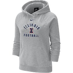 Nike Women's Illinois Fighting Illini Grey Varsity Football Pullover Hoodie