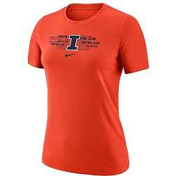 Nike Women's Illinois Fighting Illini Orange Repeating Logo T-Shirt
