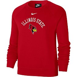 Nike Women's Illinois State Redbirds Red Varsity Arch Logo Crew Neck Sweatshirt