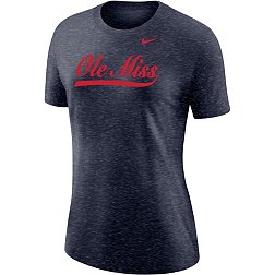 Nike Women's Ole Miss Rebels Blue Varsity Script T-Shirt