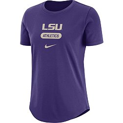 Nike Women's LSU Tigers Purple University Athletics Pill Swoosh T-Shirt