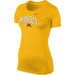 Nike Women's Minnesota Golden Gophers Gold Logo Dri-FIT Legend T-Shirt