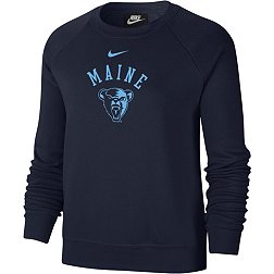 Nike Women's Maine Black Bears Navy Varsity Arch Logo Crew Neck Sweatshirt