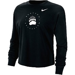Nike Men's Montana Grizzlies Black Boxy Long Sleeve Cropped T-Shirt