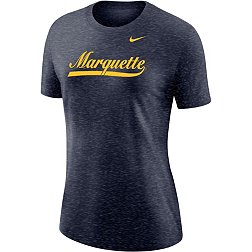Nike Women's Marquette Golden Eagles Blue Varsity Script T-Shirt