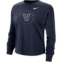 Nike Men's Villanova Wildcats Navy Boxy Long Sleeve Cropped T-Shirt