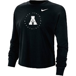 Nike Men's Appalachian State Mountaineers Black Boxy Long Sleeve Cropped T-Shirt