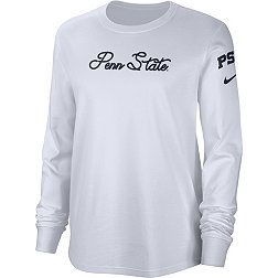Nike Women's Penn State Nittany Lions White Cotton Letterman Long Sleeve T-Shirt