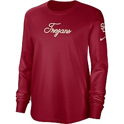 Nike Women's USC Trojans Cardinal Cotton Letterman Long Sleeve T-Shirt