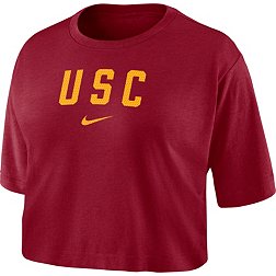Nike Women's USC Trojans Cardinal Dri-FIT Logo Cropped T-Shirt